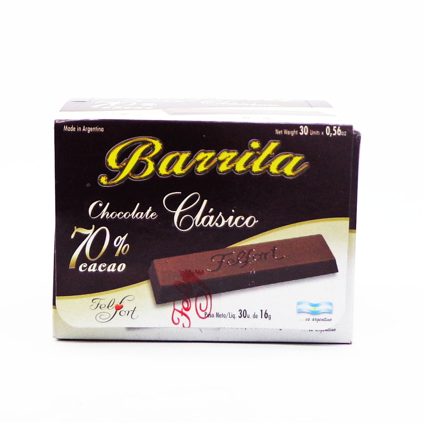 BARRITA CHOC FELFORT 70% 30u